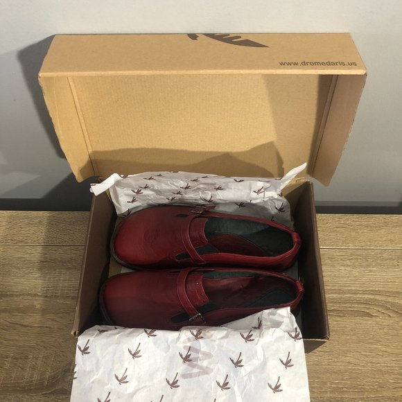 Dromedaris Womens Size 38 Red Leather Portugal Comfort Shoes Slip On Loafers - Picture 14 of 16